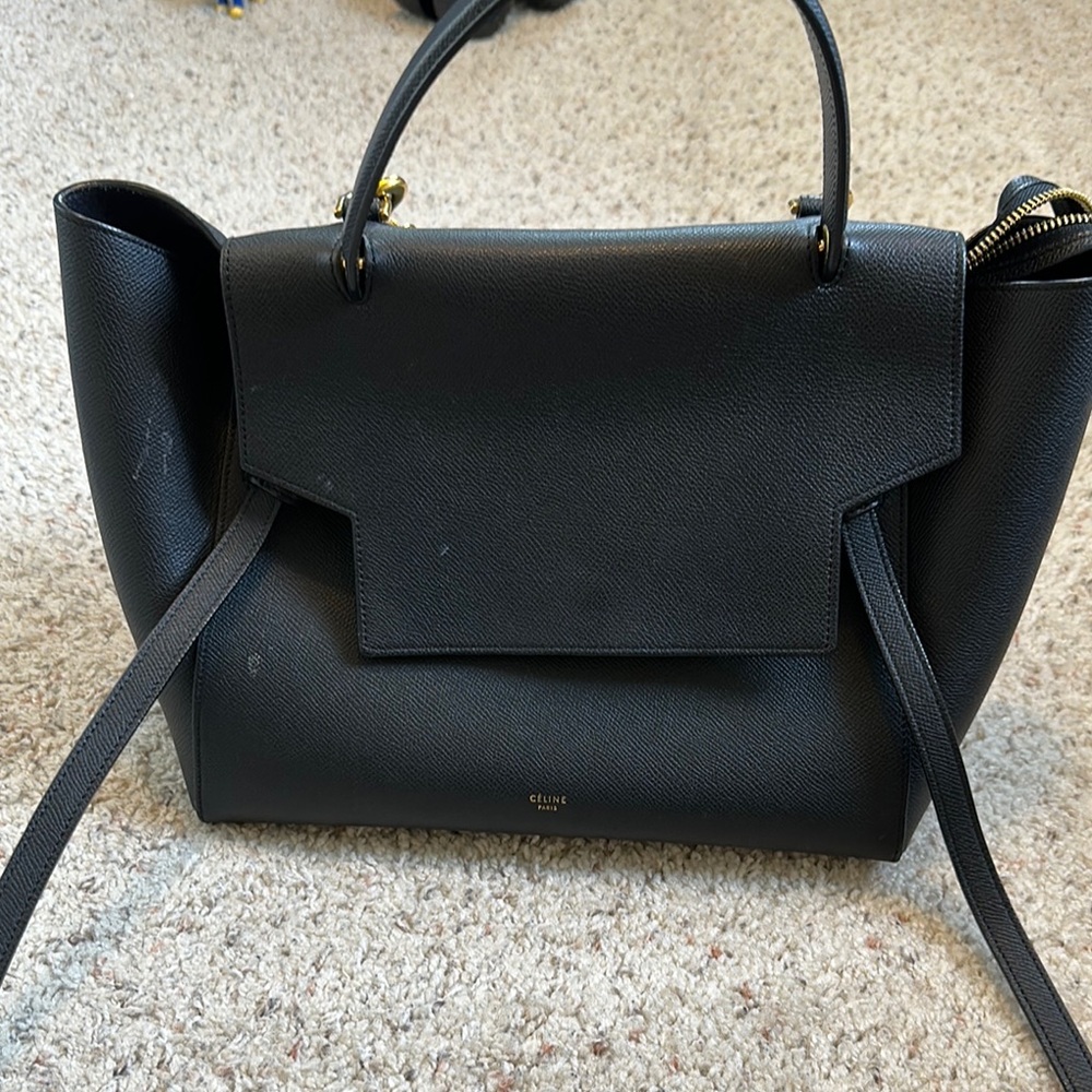 Celine Black Belt Bag
